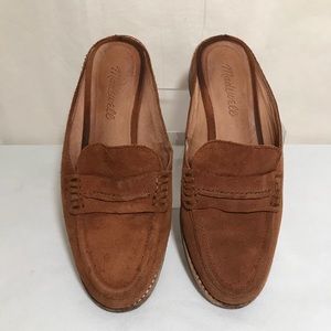Madewell Elinor Suede Loafer Slip on Mules Sz 6.5